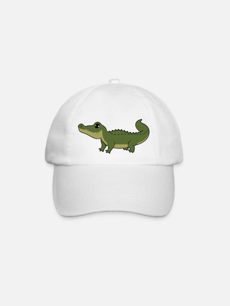 Alligator - Baseballkappe - Weiß/Weiß
