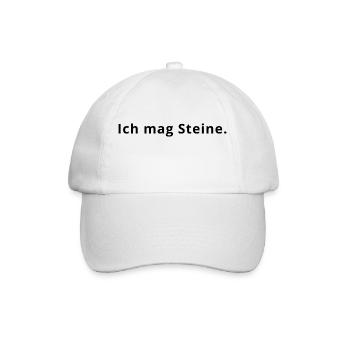 Steine - Baseballkappe - Weiß/Weiß - Vorne