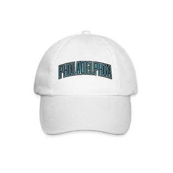 Philadelphia Arc Typo - Baseballkappe - Weiß/Weiß - Vorne