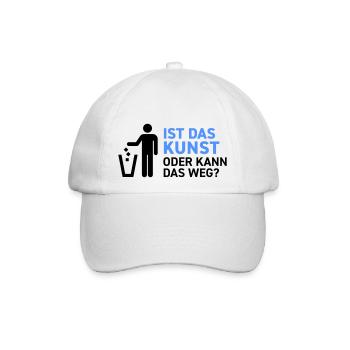 Ist das Kunst oder kann das weg? Museum Maler Müll - Baseballkappe - Weiß/Weiß - Vorne