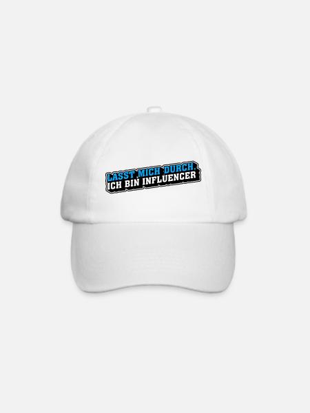 Lasst mich durch, ich bin Influencer - Baseballkappe - Weiß/Weiß