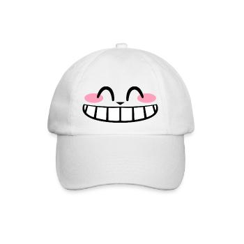 Kawaii Wide Smile | Kate 2021 Panzer - Baseballkappe - Weiß/Weiß - Vorne