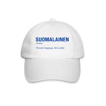 Finnland Suomi Finnische Sprache Cool Finnisch - Baseballkappe - Weiß/Weiß - Vorne