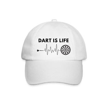 Dart is life / Darts is life - Baseballkappe - Weiß/Weiß - Vorne