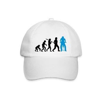 Logo Evolution Presslufthammer - Baseballkappe - Weiß/Weiß - Vorne