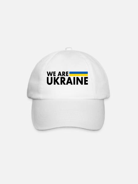 we are ukraine - Baseballkappe - Weiß/Weiß