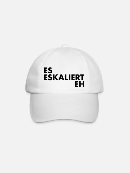 Es eskaliert eh - Baseballkappe - Weiß/Weiß