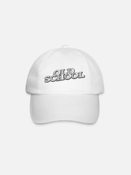 old school - Baseballkappe - Weiß/Weiß