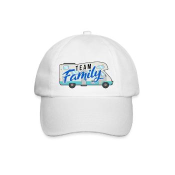 team familie campen abteilungsleiter elternschaft - Baseballkappe - Weiß/Weiß - Vorne