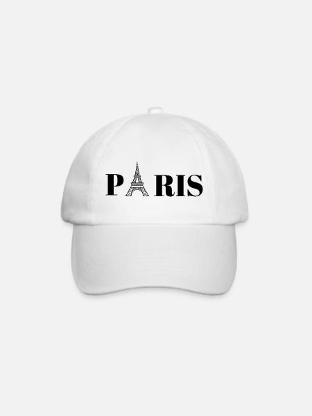 Eiffelturm Paris - Baseballkappe - Weiß/Weiß