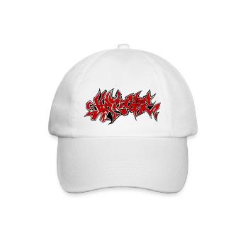 HardCore Design Rot - Baseballkappe - Weiß/Weiß - Vorne