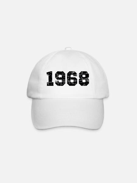 1968 - Baseballkappe - Weiß/Weiß