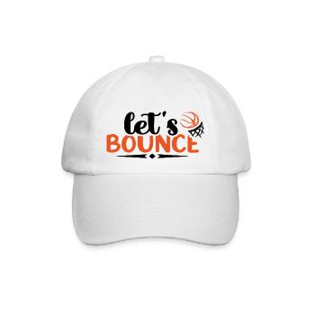 Let´s Bounce Basketball - Baseballkappe - Weiß/Weiß - Vorne