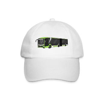 Bus, Schulbus, Busfahrer - Baseballkappe - Weiß/Weiß - Vorne