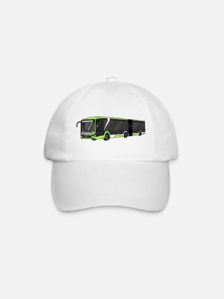 Bus, Schulbus, Busfahrer - Baseballkappe - Weiß/Weiß