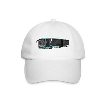 Bus, Schulbus, Busfahrer - Baseballkappe - Weiß/Weiß - Vorne