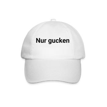 Nur gucken - Baseballkappe - Weiß/Weiß - Vorne