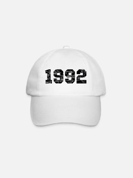1992 - Baseballkappe - Weiß/Weiß
