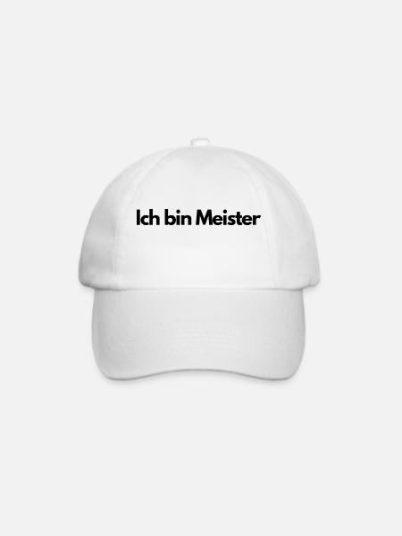 Ich bin Meister - Baseballkappe - Weiß/Weiß