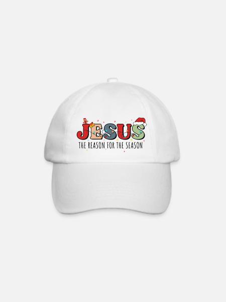 Jesus Christus Christmas reason for the season - Baseballkappe - Weiß/Weiß
