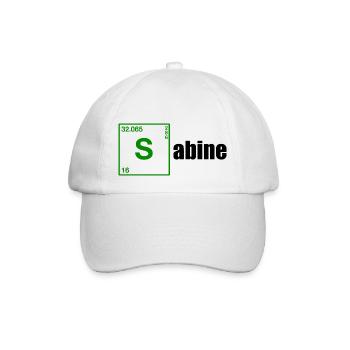 Sabine Geschenk black - Baseballkappe - Weiß/Weiß - Vorne