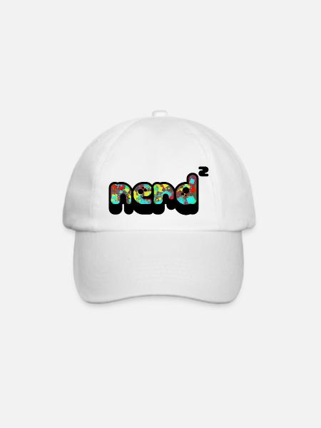 Nerd - Baseballkappe - Weiß/Weiß