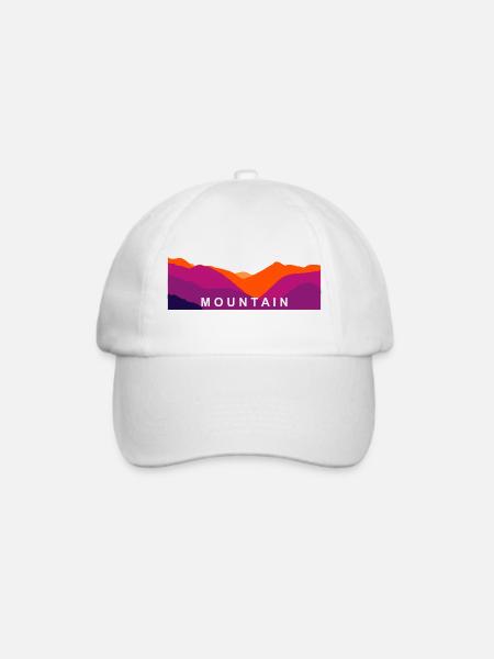 Bergsilouette Mountain - Baseballkappe - Weiß/Weiß