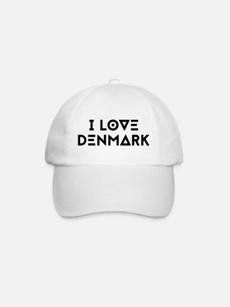 I LOVE DENMARK - Baseballkappe - Weiß/Weiß