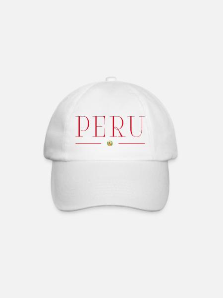 Ich liebe Peru - Baseballkappe - Weiß/Weiß