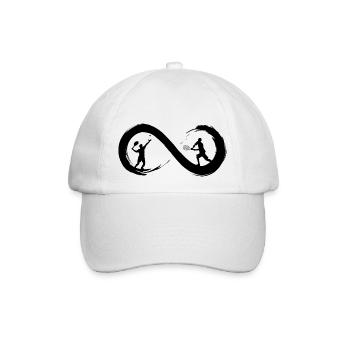 Tennis bis ins Unendliche - Baseballkappe - Weiß/Weiß - Vorne