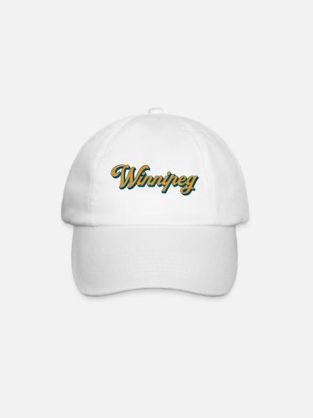 Winnipeg Retro Script - Baseballkappe - Weiß/Weiß