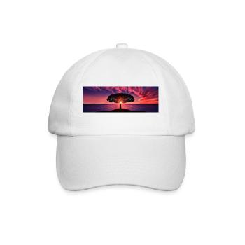 Sonnenuntergang - Baseballkappe - Weiß/Weiß - Vorne