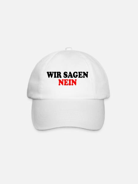 Wir sagen nein - Baseballkappe - Weiß/Weiß