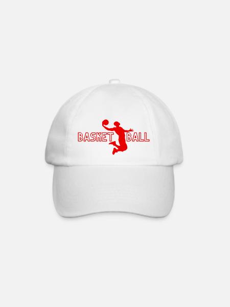 Basketball - Basketball Geschenkidee - Baseballkappe - Weiß/Weiß