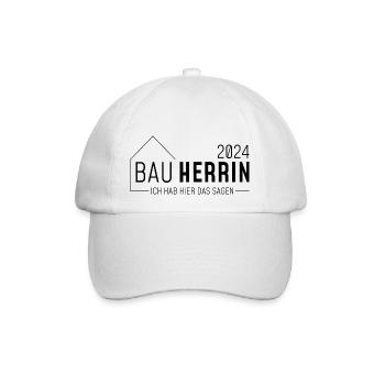 Bauherrin - Ich habe hier das sagen - Baseballkappe - Weiß/Weiß - Vorne