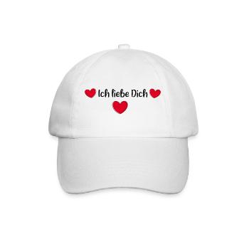 rotes Herz rot Herzen rot Herz - Baseballkappe - Weiß/Weiß - Vorne