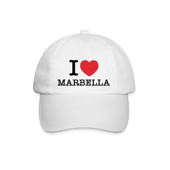 Ich liebe Marbella | Marbella | I Herz Marbella - Baseballkappe - Weiß/Weiß - Vorne