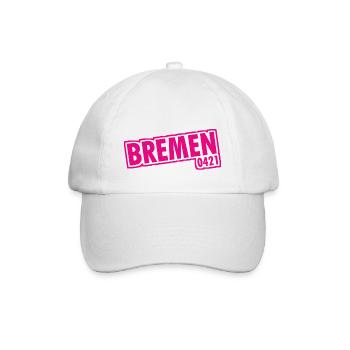 Bremen - 0421 - Vorwahl - Baseballkappe - Weiß/Weiß - Vorne