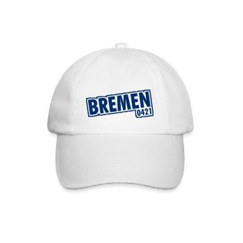 Bremen - 0421 - Vorwahl - Baseballkappe - Weiß/Weiß - Vorne
