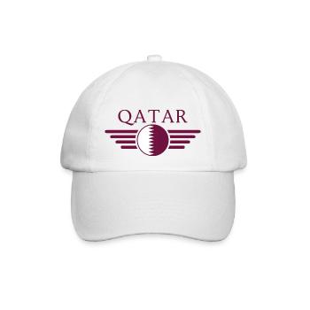 Ich liebe Katar, Eleganz Stil Design - Baseballkappe - Weiß/Weiß - Vorne