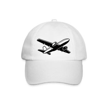Flugzeugpilot Flugplatz Flugsport - Baseballkappe - Weiß/Weiß - Vorne