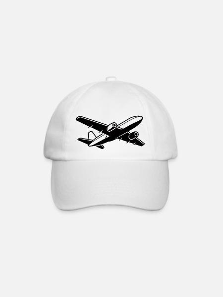 Flugzeugpilot Flugplatz Flugsport - Baseballkappe - Weiß/Weiß
