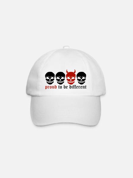 DIFFERENT SKULL - 2C - Baseballkappe - Weiß/Weiß