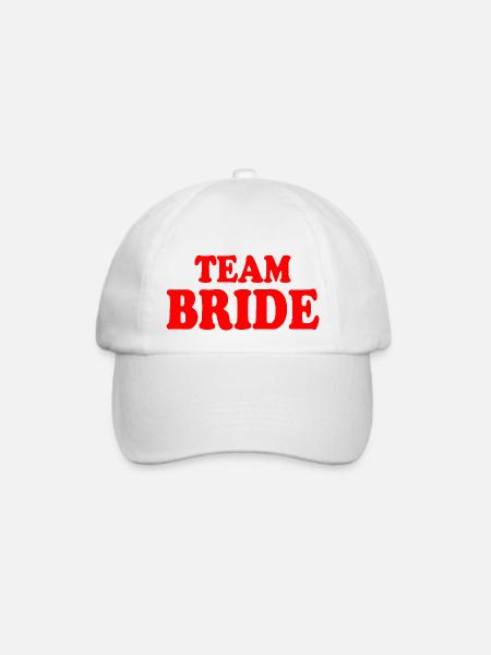 Team bride - Baseballkappe - Weiß/Weiß