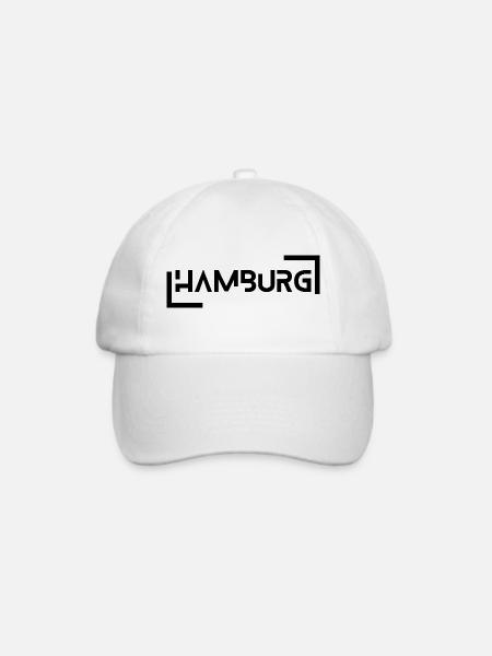 Hamburg - Baseballkappe - Weiß/Weiß