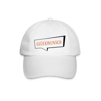 Glueckwunsch zweifarbig - Baseballkappe - Weiß/Weiß - Vorne