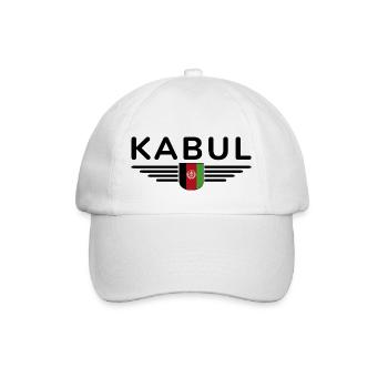 Kabul Design – Herz Afghanistans - Baseballkappe - Weiß/Weiß - Vorne