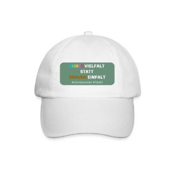 Bunte Vielfalt - Baseballkappe - Weiß/Weiß - Vorne
