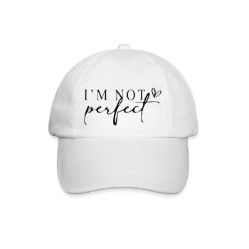 Ich bin nicht perfekt. - Baseballkappe - Weiß/Weiß - Vorne