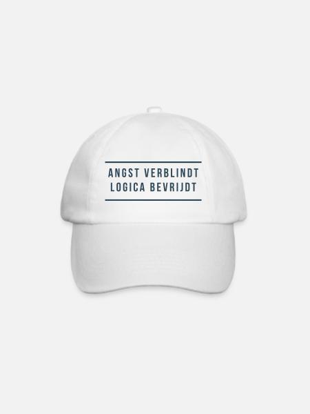 Antwerpener Logik: Angst vs. Angst Verstand - Baseballkappe - Weiß/Weiß